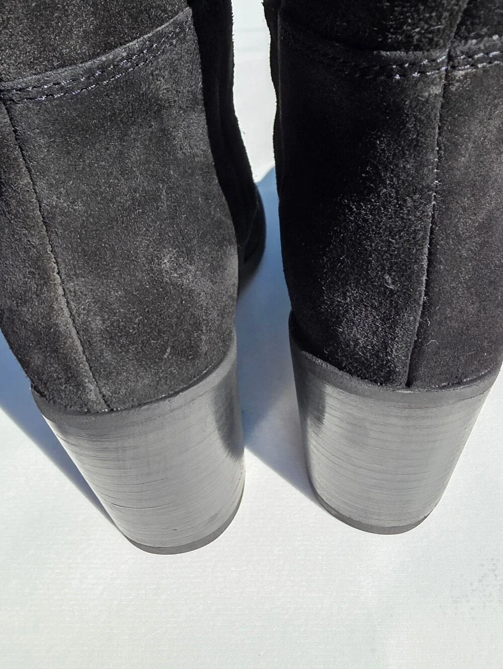 Lucky Brand Borah Studded Over The Knee Boots Women 5 Black Suede Leather NIB